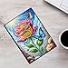 5D DIY Diamond Painting Notebook Art Kits for Adults Beginners Cover Leather Diamond Painting Sketchbook Flower Diamond Art Hardcover Dairy Book Festival Birthday Gift 8.26x5.7 in (Pink-05)