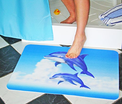 Papillon Super Absorbent Bathroom mat-52x73 cms 'Dolphins'