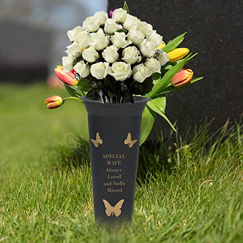 PHG Limited Edition Graveside Flower Vase with Personalised Verse, Black - Image 2