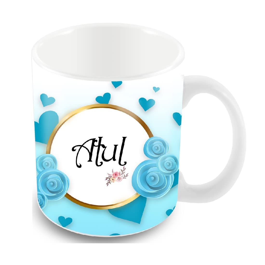 Tuelip Printed Design of Name "Atul" for Ceramic Coffee Mug (350ml)