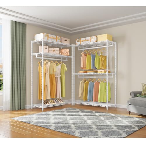 Image of VIPEK X1 Expandable Clothes Rack Heavy Duty Adjustable Closet System White
