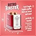 Nostalgia Retro Wide 2-Slice Toaster, Vintage Design With Crumb Tray, Cord Storage & 5 Toasting Levels, Red