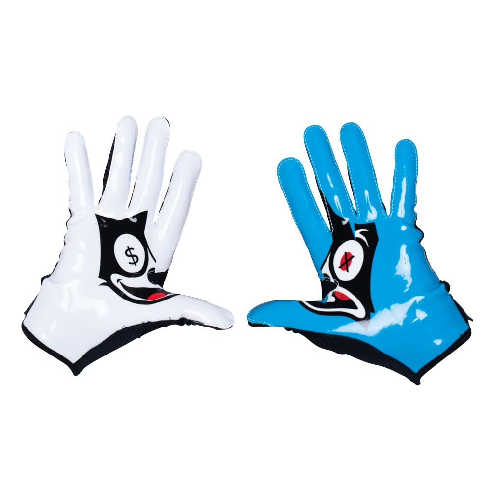 MASSOV EVO2 Youth Football Gloves – Sticky Grip ProTac Palms, Breathable Mesh Fit, SFIA – Kids Football Gloves - Youth, X-Small, Felix Color