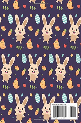 Notebook: Easter notebook, Cute Easter Bunny Notebook for Kids Boys and Girls funny easter gifts, "6x9" inches, 120 pages - Image 2