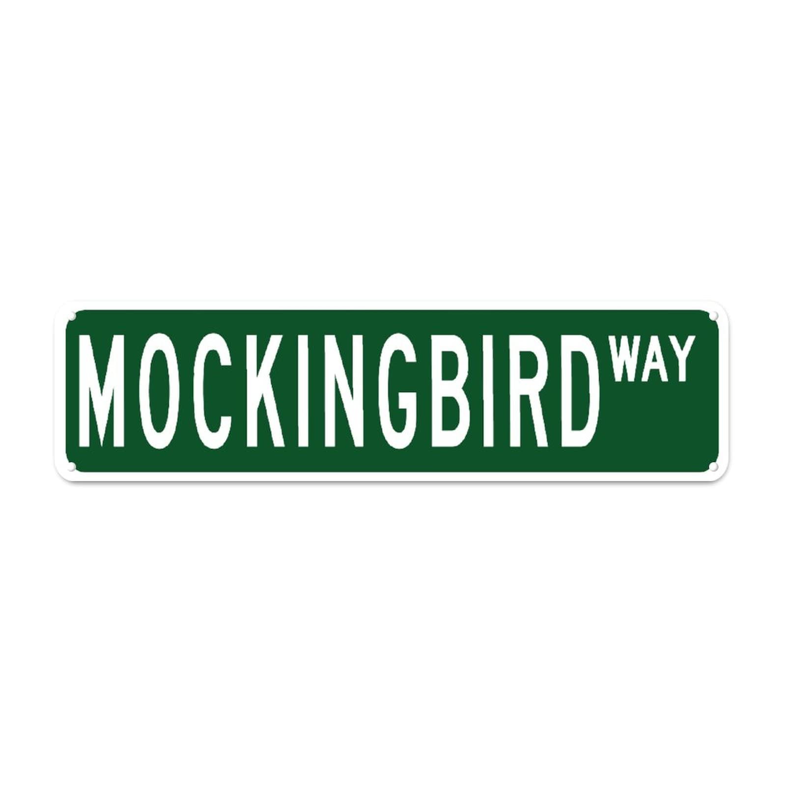 Mockingbird Street Retro Tin Signs Aluminum Metal Sign Art Plaque for Home Kitchen Garden Wall Non-Fade Funny Decor 4x16 Inch