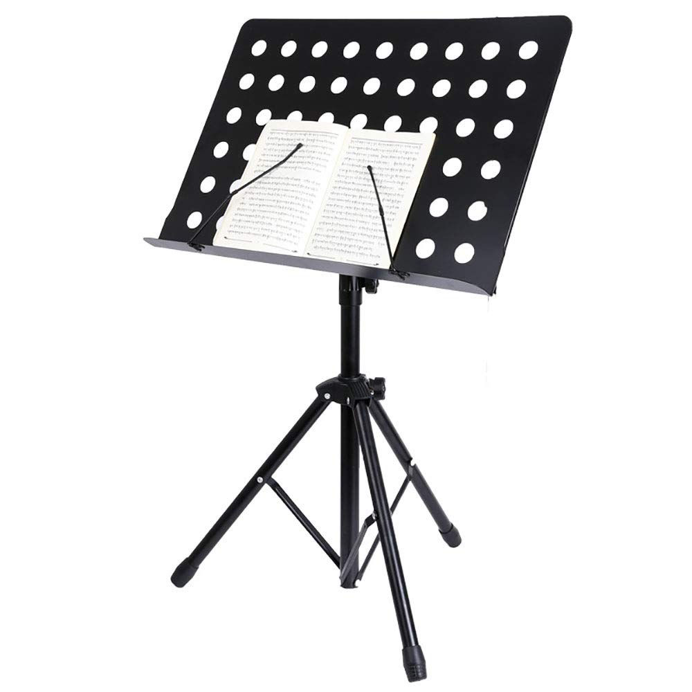 Notenständer, höhenverstellbar, leicht, kompakt für Aufbewahrung oder als T-Musikbuchständer, robust für Schulorchester, Chöre (Farbe: Schwarz, Größe: 50 x 165 cm) (Schwarz 50 x 165 cm)
