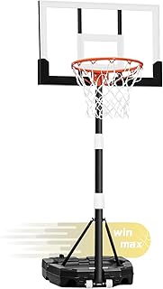 WIN&period;MAX Kids Basketball Hoop&comma; 3&period;2 to 7&period;2FT Adjustable Height&comma; Swimming Pool Basketball Hoop Outdoor 28in Backboard for Kids&sol;Adults Indoor Outdoor