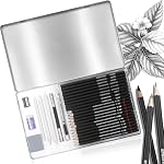 Sketching Pencils Set, 29 Pack Drawing Pencils Set, Charcoal and Graphite Pencils for Sketching Lover, Ideal for Drawing, Sketching, Shading (2H to 8B)