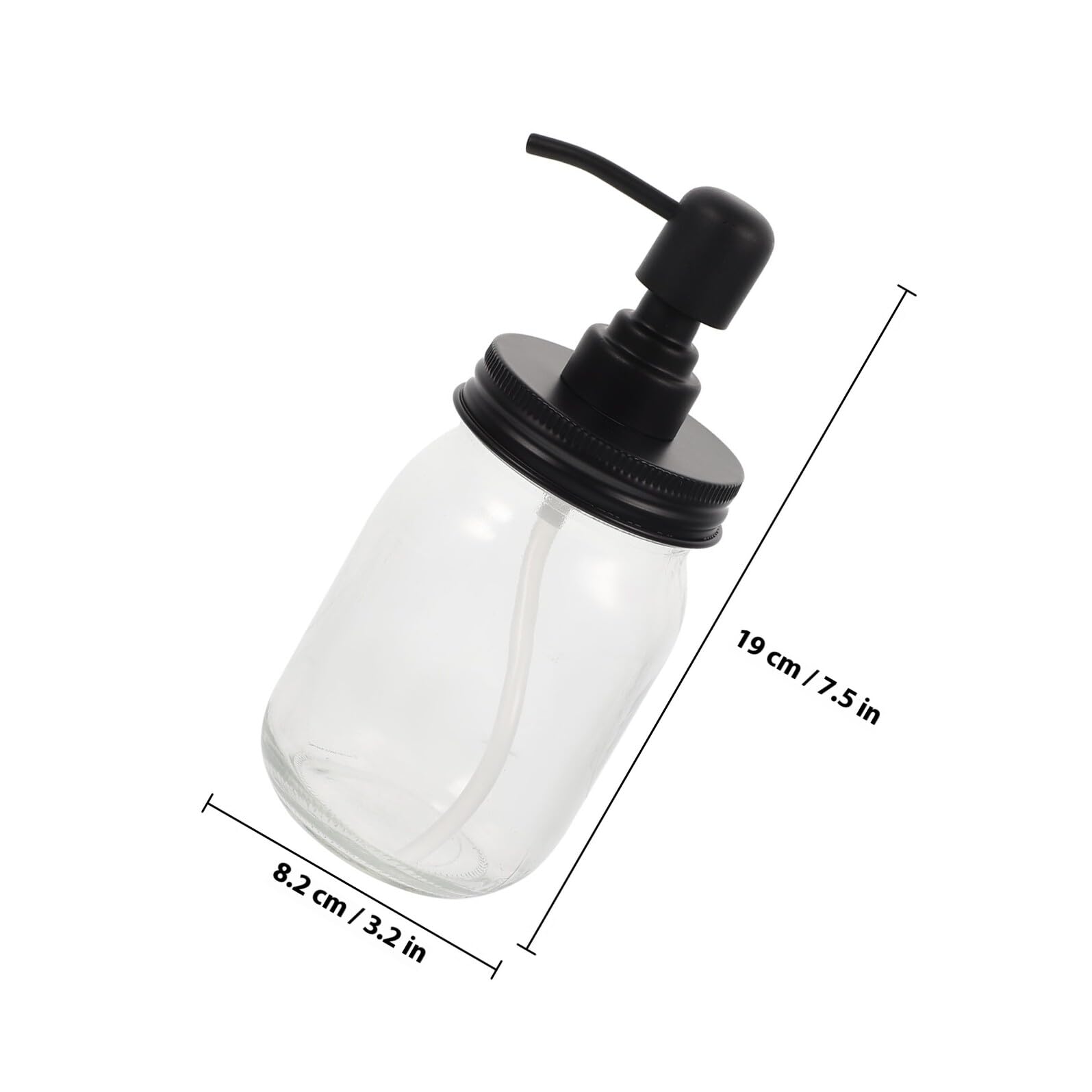 Distributeur de Sirop en Verre et Acier Inoxydable Noir 2Pcs pour Stockage Alimentaire Multifonctionnel la Cuisine et Présents de Mariage