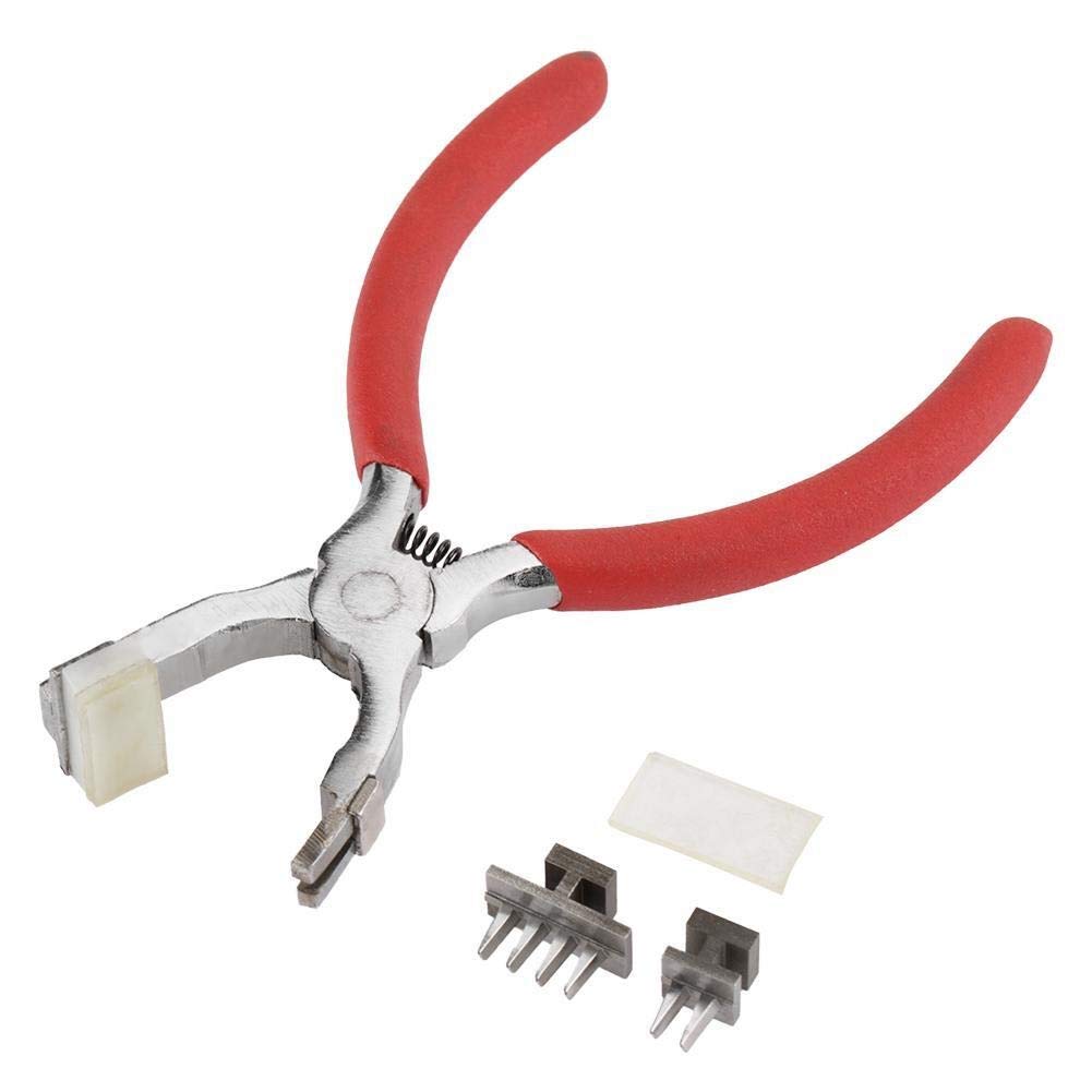 Dingln Punzón de agujero de cuero, Herramienta Craft 4 Mm Silencioso De Piel De La Perforadora Costura A Mano De Cuero Alicates