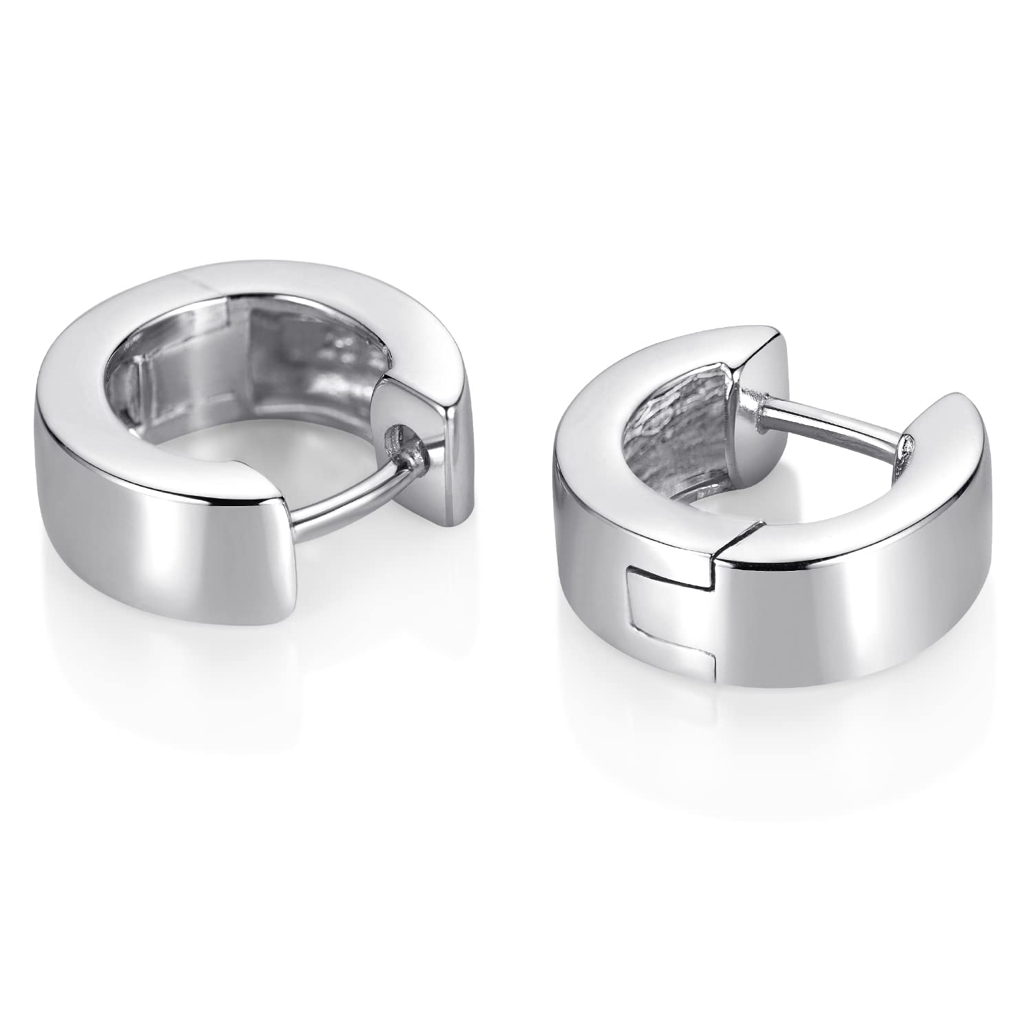 Ohrringe Silber 925 Creolen klein 5mm breit rhodiniert SO-459