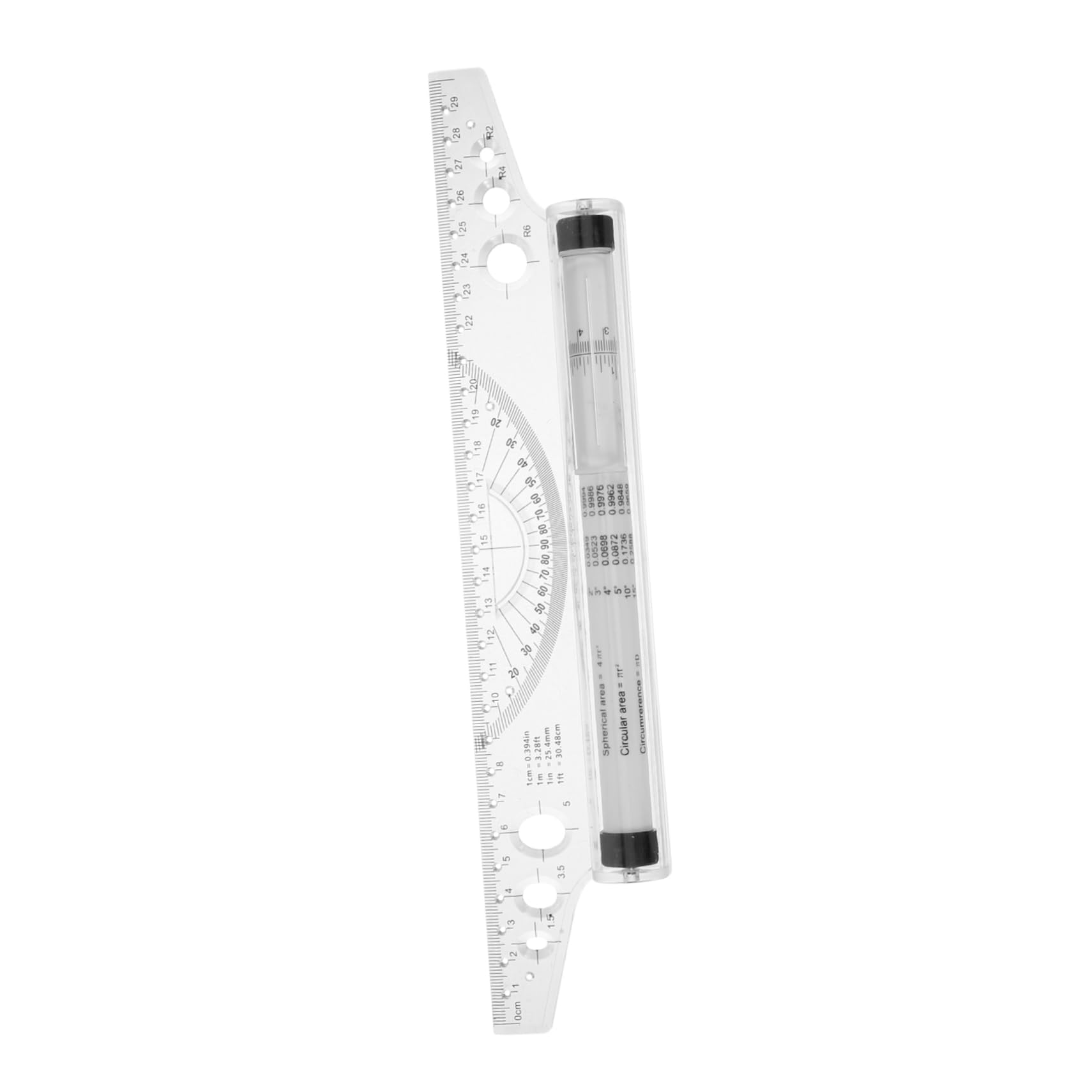 Uonlytech 5 Pièces règle parallèle règle du mètre de dessin polyvalente roulante souple d'architecte outil de durable souverain parallèle Plastique blanche