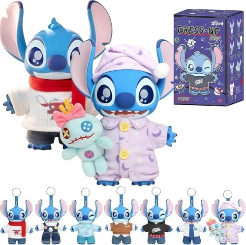 MINISO Disney Stitch Dress-Up Show Series - Peluche esmaltado de 16 cm, bolsa ciega