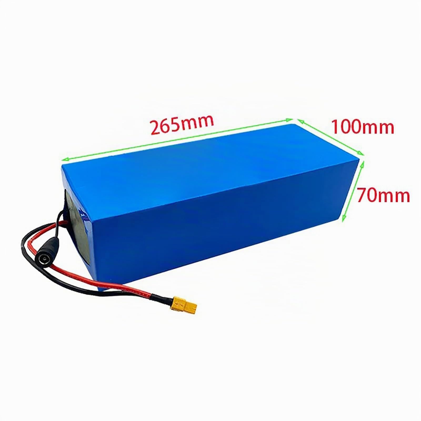 Batterie Au Lithium 52 V 20 Ah Batterie Amovible Batterie Li-ION 52 V Batterie Rechargeable 52 V Pour Moteur 0-1000 W Avec Chargeur Et Carte De Protection BMS 52V 20Ah,XT60