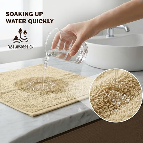 Image of Utopia Towels 60 Pack Cotton Washcloths Set, 100% Ring Spun Cotton, Premium Flannel Face Cloths, Highly Absorbent and Soft Feel Fingertip Towels, Beige