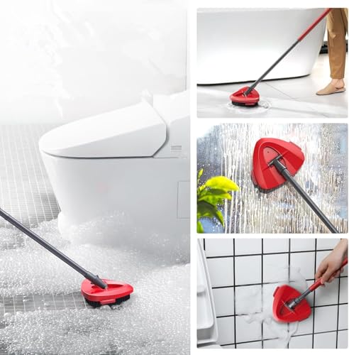 Image of Scrub Brush, 2 Pcs Spin Mop Scrub Brush Head Compatible for O Cedar EasyWring 1-Tank System, Hard Bristle Cleaning Brush for Bathroom, Kitchen, Tub and Tile (2pack Brush)