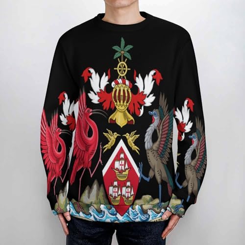Trinidad and Tobago Flag Sweater Long Sleeve Crew Neck Knitted Casual Pullover Sweater2