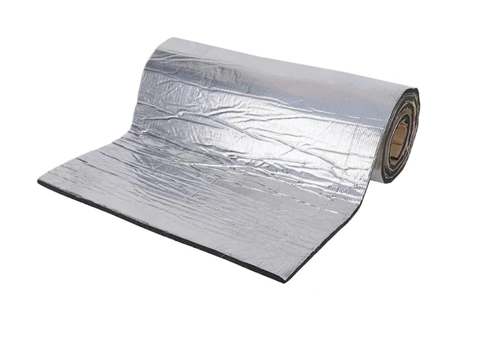 Automobile Insulation Car Insulation Thermal Shield Sound Proofing Heat Mat(Silve10mmx50x200cm)