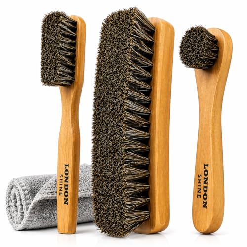 Horsehair Shoe Brush Kit 4 Piece – Shoe Shine...