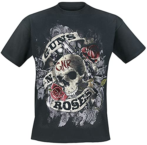 Guns N’ Roses Firepower Homme T-Shirt Manches Courtes Noir Regular/Coupe Standard - Les Beatles, Paul McCartney, John Lennon, RIngo Starr, George Harrison Guns N' Roses Firepower Homme T-Shirt Manches Courtes Noir Regular/Coupe Standard