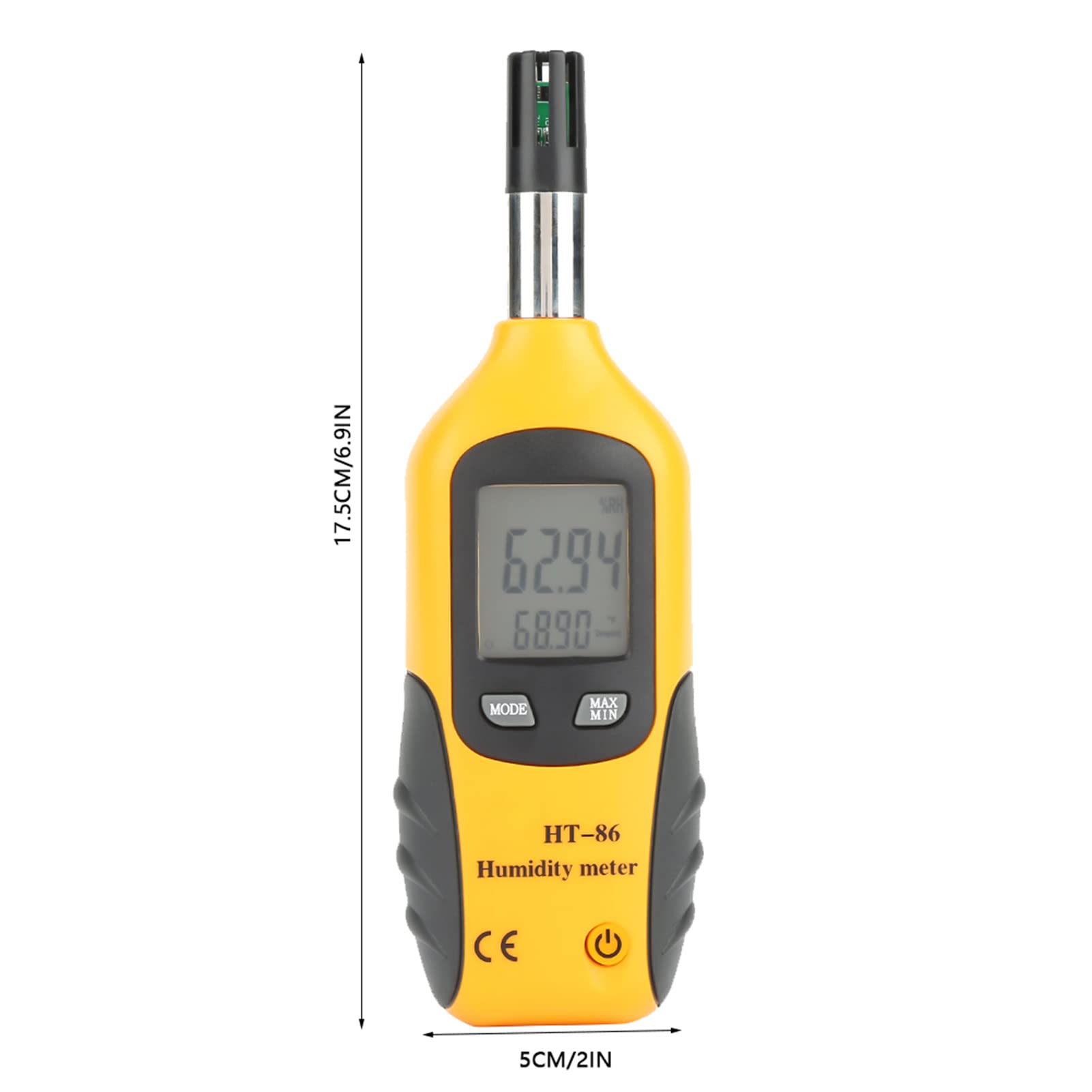 Termómetro Higrómetro Digital de 3 Piezas para Temperatura Precisa de Bulbo Húmedo Medición de Humedad Ideal Tiempo de Respuesta Rápido Portátil con Retroiluminación LCD para
