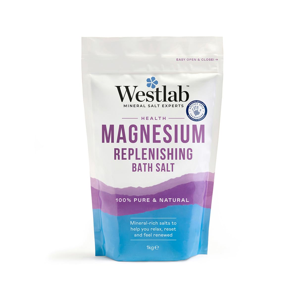 Westlab Restoring Magnesium Flakes | Pure, Natural, And Free From Pollutants | Effective & Relaxing Method For De-Stressing | Vegan | 1Kg