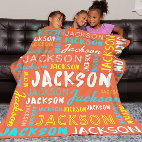 Personalized Name Blanket Customized Baby Blankets for Girls Boys Adults Monogrammed Blankets and Throws Christmas Birthday Mothers Fathers Valentines Day Gift