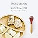 Avanchy Baby Fork Set, Bamboo and Silicone Spork Utensils, Toddler Baby Led Weaning Silverware Cutlery Flatware, Kids First Self Feeding