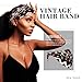 Aceorna African Headbands Boho Knotted Hairbands Stretch Wide Head Wraps Elastic Yoga Turban Hair Scarfs Workout Printed Hair Accessories for Women Pack of 4 (Style A)