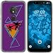 Produktbild PhoneNatic Case kompatibel mit Motorola Moto G7 Play Silikon-Hülle Retro Wave Palmen M3