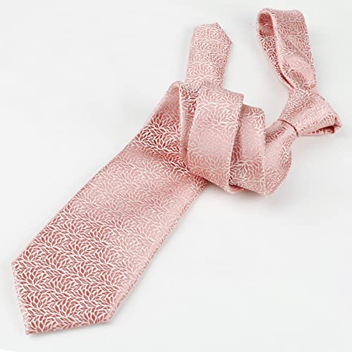 Image of Alizeal Mens 3.15inches Leaf Flower Pattern Tie Set | Floral Pattern Pocket Square Perfect for Fall Winter Business and Holiday Events