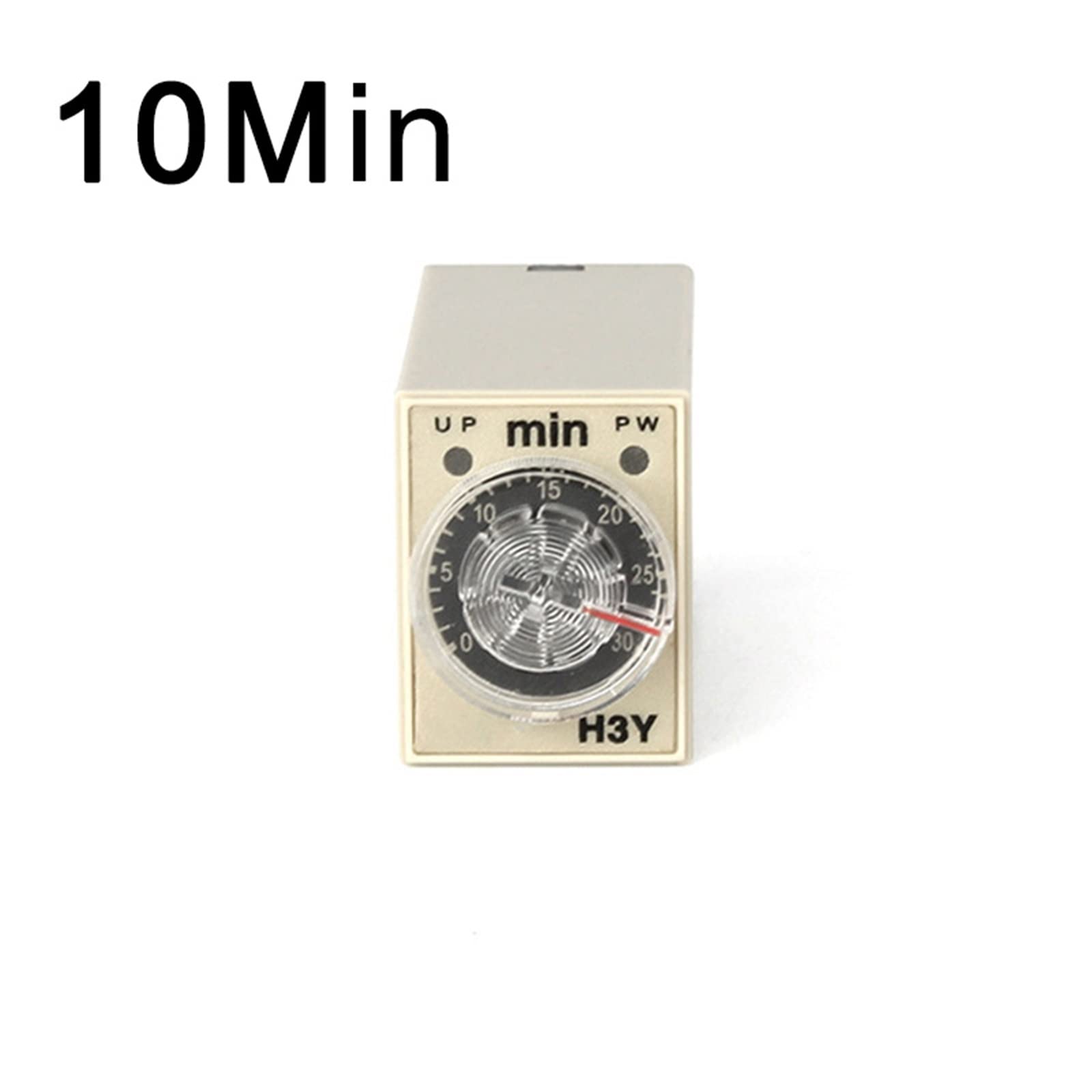 1 Set H3Y-2 AC220V Timer di Ritardo del relè di Tempo 5/10/30/60 Minuti/Secondi con Presa di Base 8PINS Manopola Rotante del relè di Tensione (Size : 0-60M)