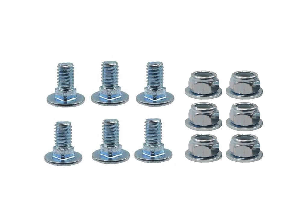 YOIASUGH (6/Pack 710-0451 Stainless Steel Mounting Carriage Bolt Nuts Kit for MTD Cub-Cadet Yardman 710 0451 784-5580 736-0242 712-04063 GW-37002 Snow