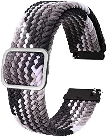 BISONSTRAP Nylon Watch Bands, Adjustable Braided Loop Straps for Men and Women, 16mm 18mm 19mm 20mm 22mm for Choice