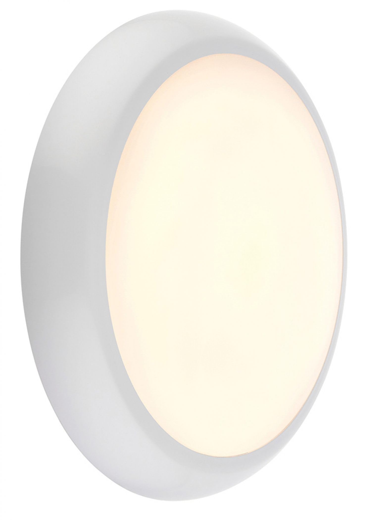 Saxby 110966 Core CCT Tri Wattage LED Bulkhead, Gloss White, IP65, Microwave
