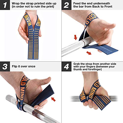 Image of WARM BODY COLD MIND V1 Lifting Wrist Straps for Olympic Weightlifting - Rated at 660 lb - Hand Wraps for Powerlifting, Weight Lifting, Bodybuilding Functional /Cross Training, Deadlift Gym Bar, Cotton