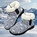 Chririnla Camouflage Shark Pull on Snow Boots for Kids, Mesh Upper Slip on Ankle Winter Boots for All-Day Comfort and Warmth Winter Shoes for Boys Girls Youth Snow Play US 6