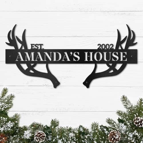 Amazon.com: Custom Metal Signs Metal Name Sign Metal Wall Art Split ...