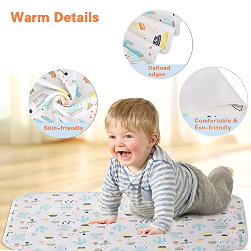 Baby Portable Changing Pad Waterproof Diaper Changing Mat Travel 3 Pack Washable Mattress Pad Reusable Under Pads Changing Pad Liners 22" X 27.5" #TOP6