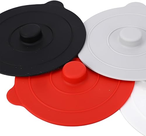 Miniatura 9 de Silicone Lids, Silicone Cup Covers 6Pcs Silicone Cup Lid Round Universal Cup Cover 9.5cm Red Yellow Black White Dark Grey Light Grey