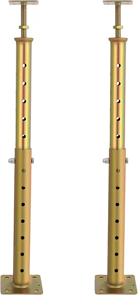 2 Pcs Adjustable House Floor Jacks, 18"-36”(1'5"-3') Height Range, Heavy Duty Support Joist Beam Basement Jack Post Pole for Leveling, Maximum Height Capacity 5570lbs, Galvanized