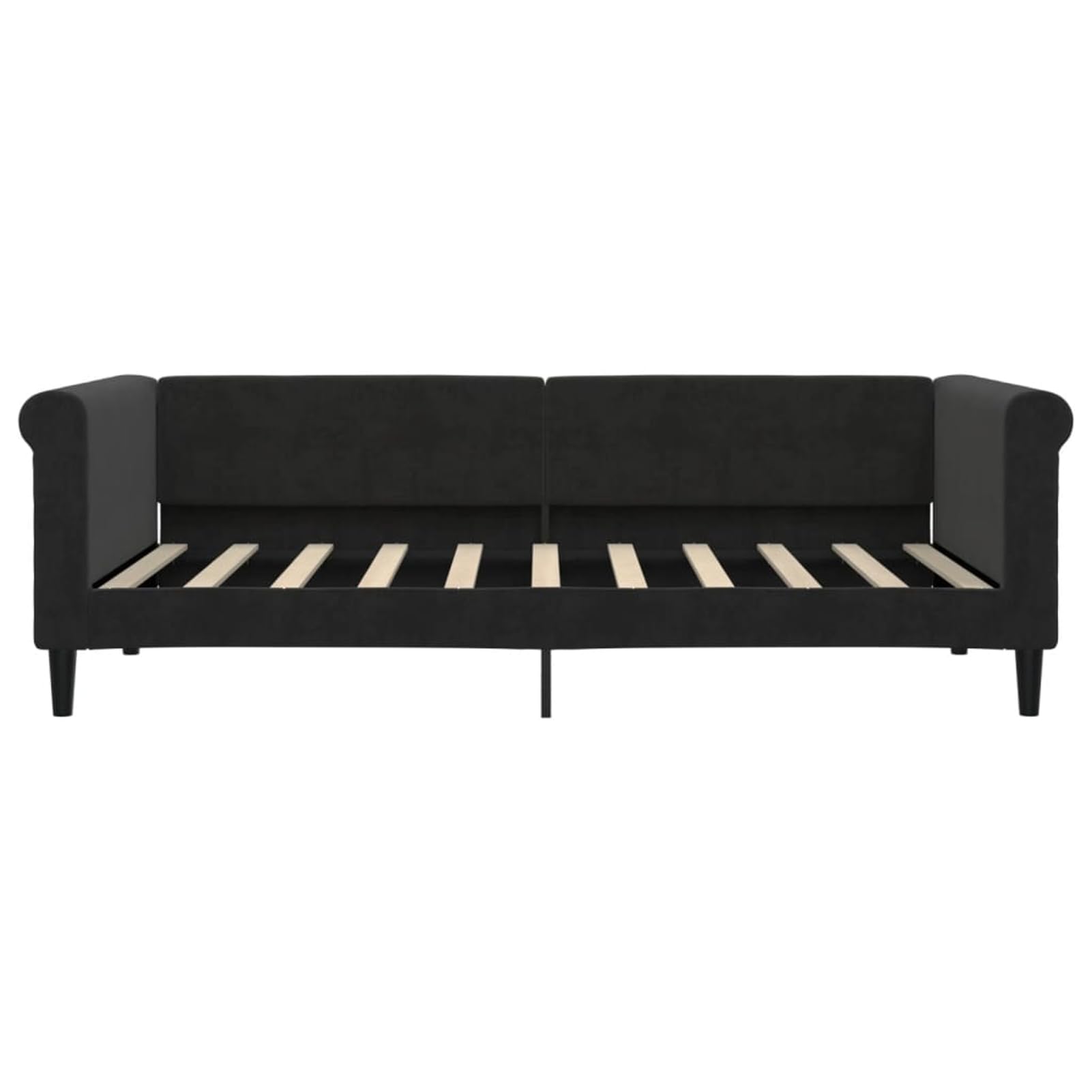 ATOMSTACK MAKER Letto estraibile nero, 90 x 190 cm, divano letto 2 in 1 in velluto (100% poliestere), struttura in legno e metallo, ideale per camera da letto o ospiti, design moderno e minimalista