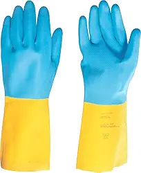 Vonder, Luva De Látex/Neoprene, Média, Amarela E Azul, Lnv 200.