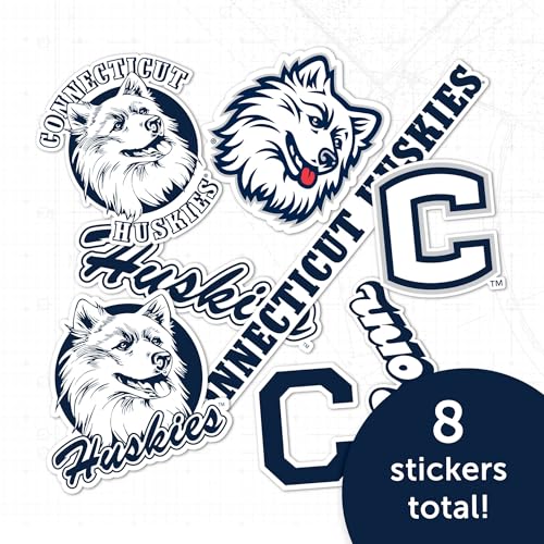 Autocollant vinyle UConn Huskies authentique Desert Cactus T2 pour une finition premium