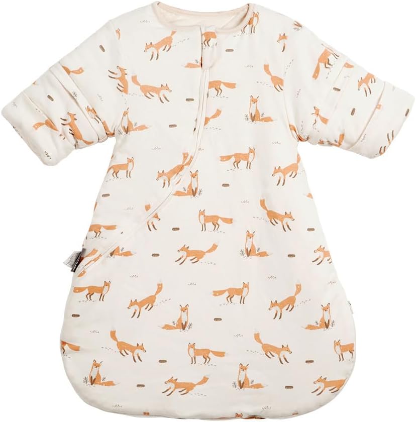 HOUSBAY Baby Sleep Bag Wearable Blanket Sleep Sack with Detachable Sleeves 2.5tog Unisex Baby Sleeping Sack With 2-Way Zipper