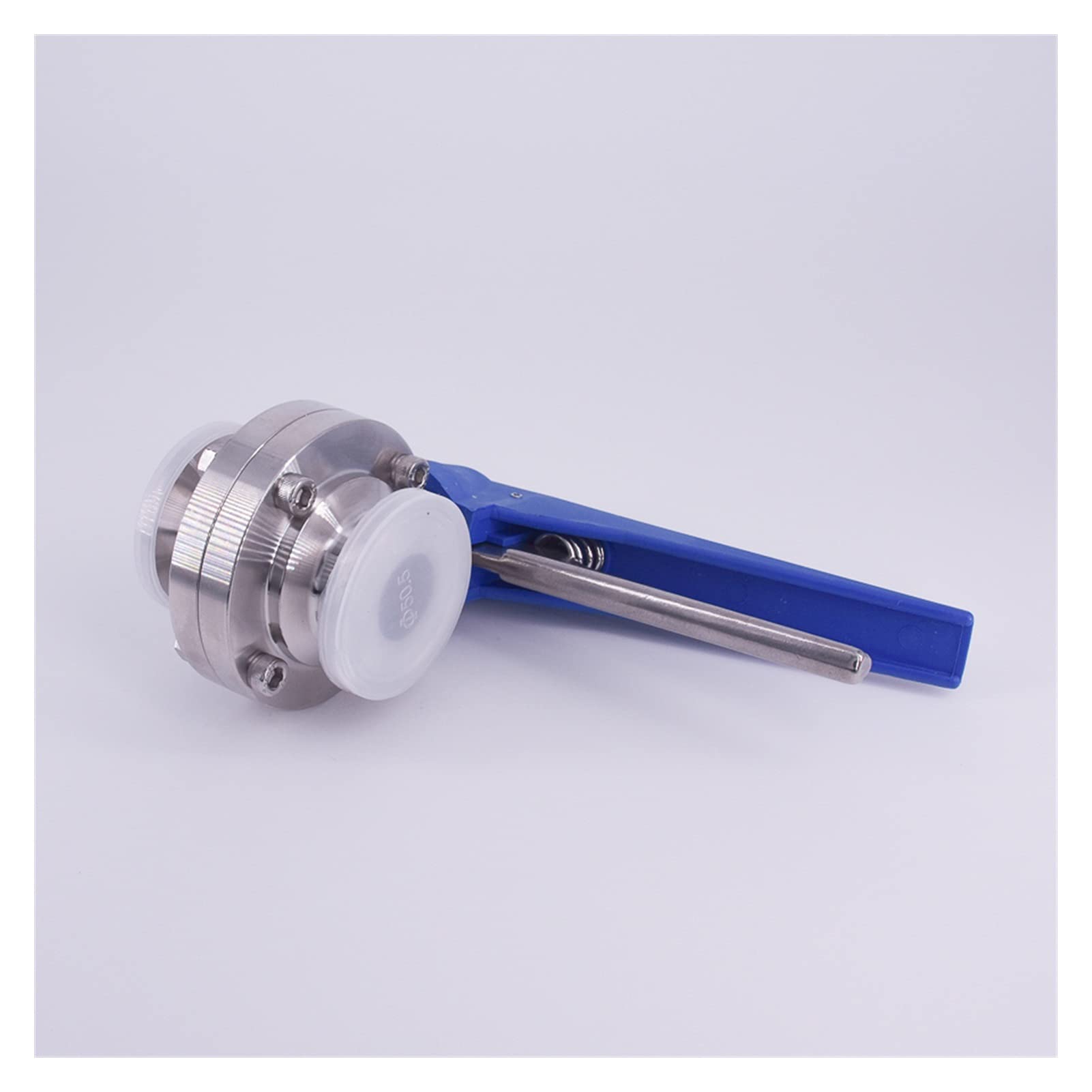 Soupape à bille Fermer Interrupteur 32mm 1-1/4 "Diamètre extérieur de tuyau de tuyau x 1,5" Valve de contrôle de débit d'extrusion de papillon sanitaire à trois pinces SUS 304 en acier inoxydable