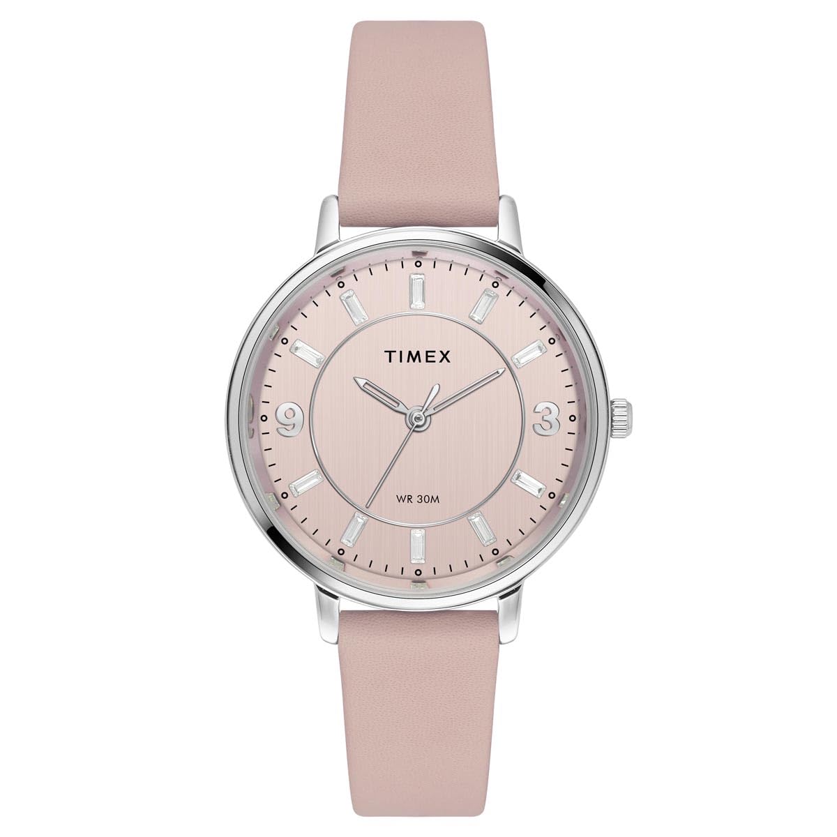 TIMEX Leather Women Pink Round Dial Analog Watch - Twel15816 (B0D95X41XB) Amazon Price History, Amazon Price Tracker