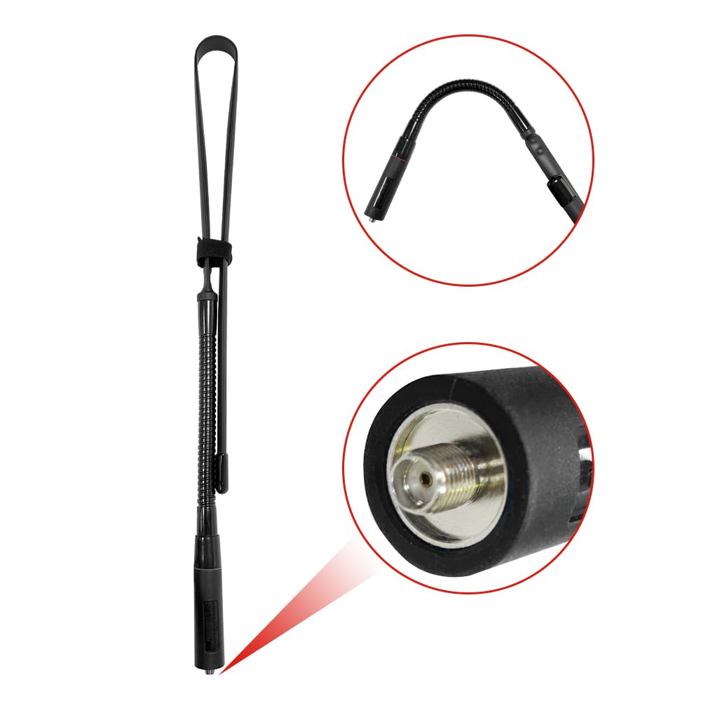 JoyRole Walkie Talkie Tactical Antenna,SMA-Female Dual Band Antenna