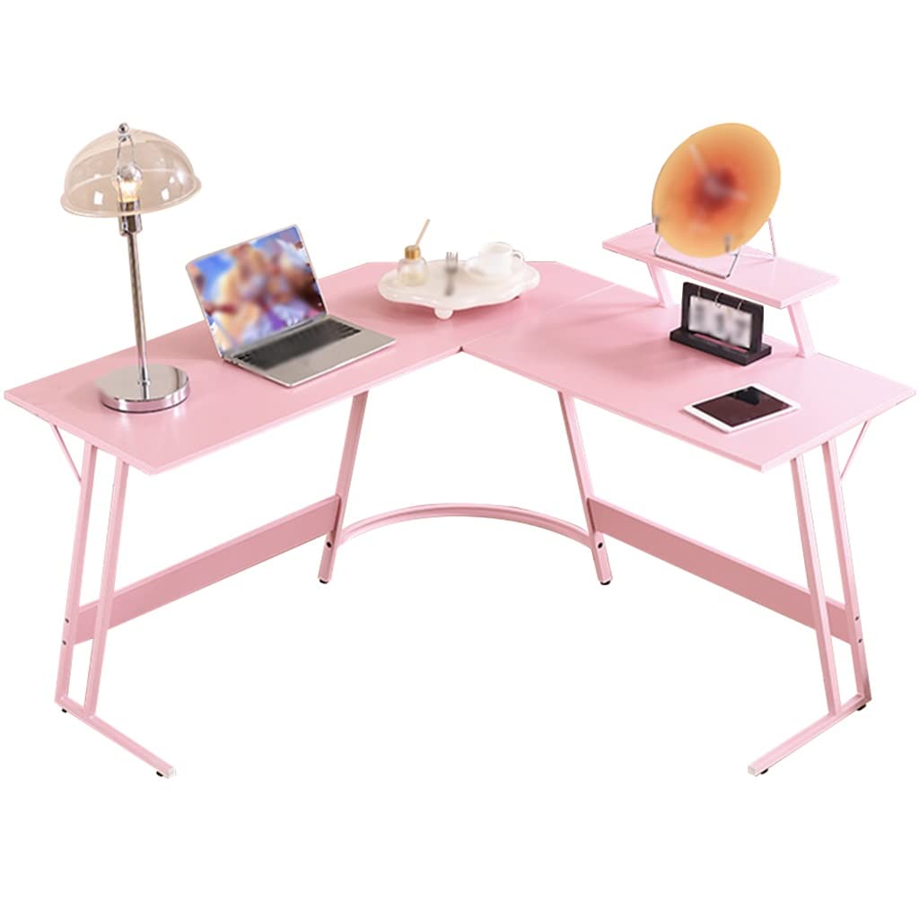 【配送無料】ピンク L字型 パソコンデスク 1300mm Amazon.co.jp: L型PCデスク 大きなスペース コーナーデスク