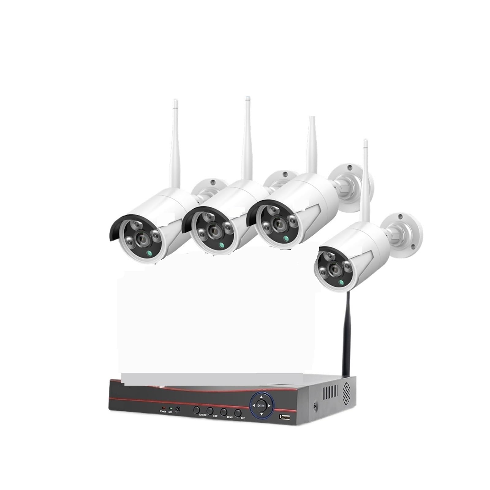Kamera bezpieczeństwa, Zestaw bezprzewodowych kamer bezpieczeństwa 8CH 3MP Zewnętrzna wodoodporna kamera IP System nadzoru CCTV Zestaw z monitorem NVR 10,1 cala(NONE,10 inch LCD system)